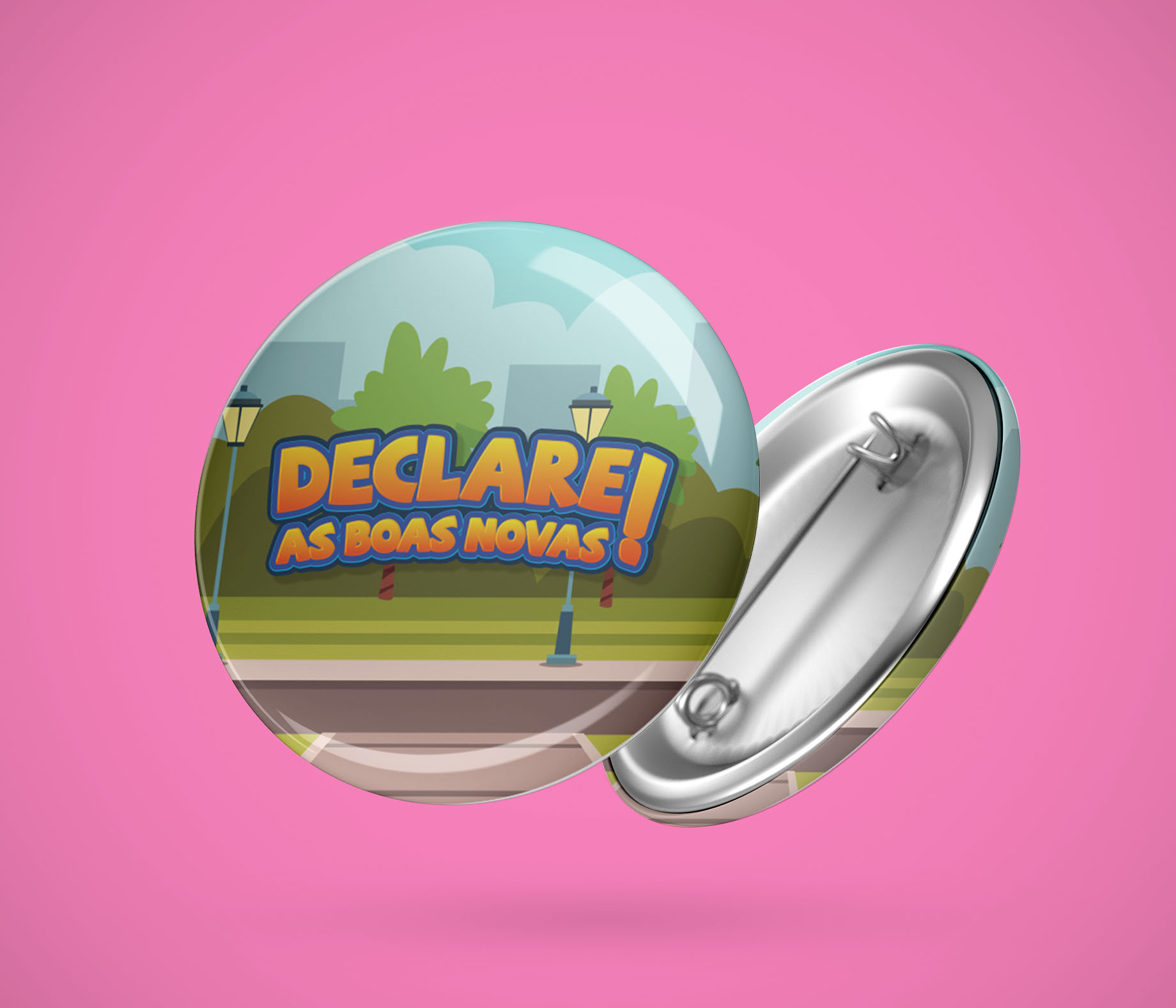 Blank white button badge mockup, isolated, clipping path