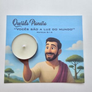 Cartão + Vela - Luz do Mundo