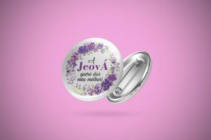 Botton - A Jeová quero dar meu melhor - Floral roxo